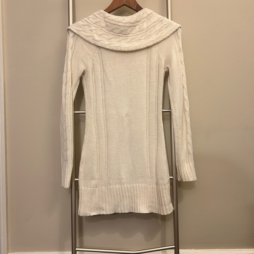 No Boundaries Cream Cowl Neck Sweater - Picture 2 of 3
